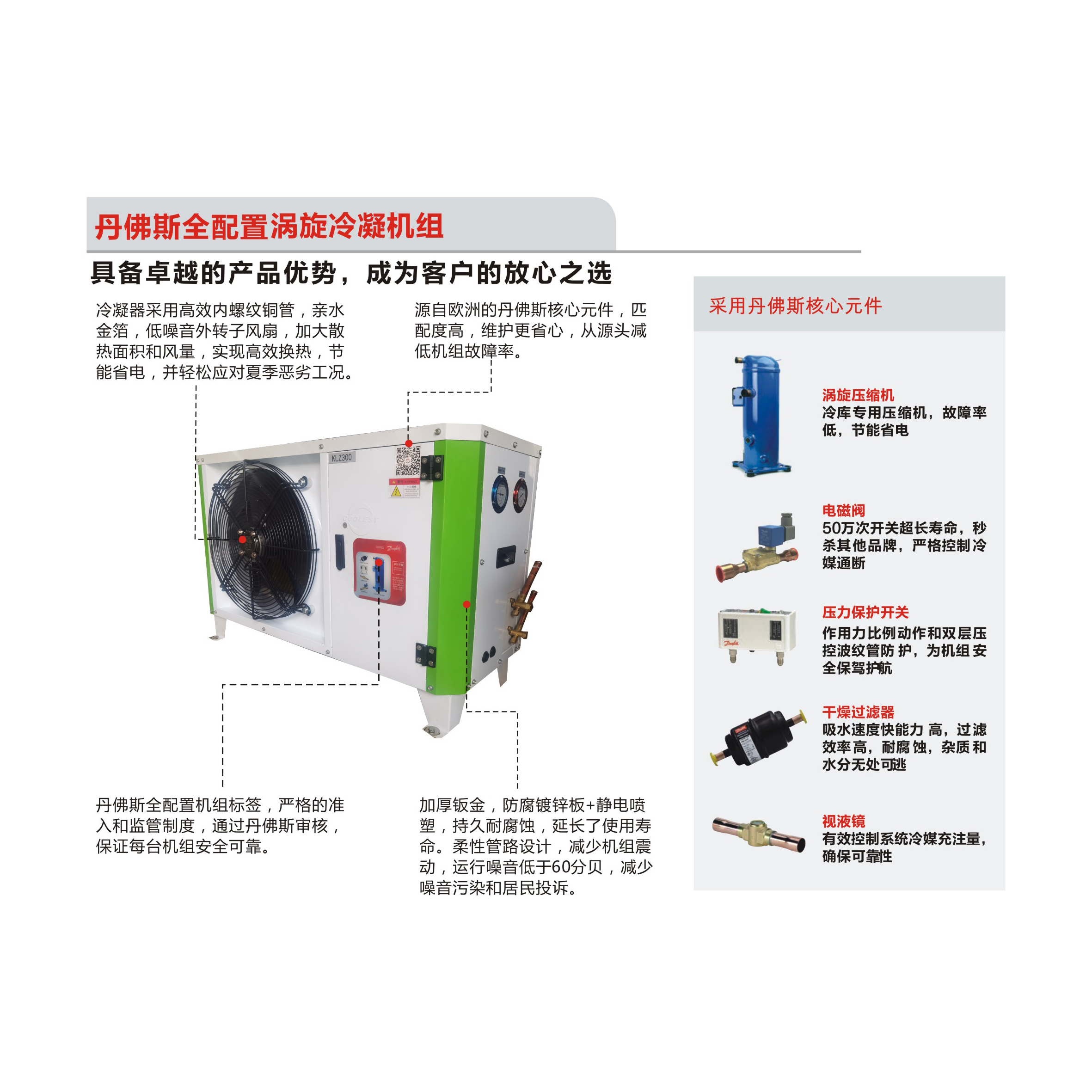 丹佛斯全配置渦旋冷凝箱式機(jī)組